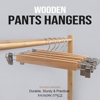 Wooden Stainless Non-Slip Clothes Hanger