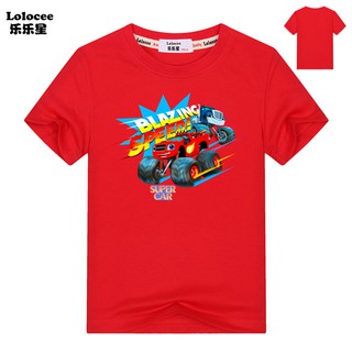 Blazing Speed Toddler T-Shirts Boys Monster Truck Shirts Crew Neck Tee