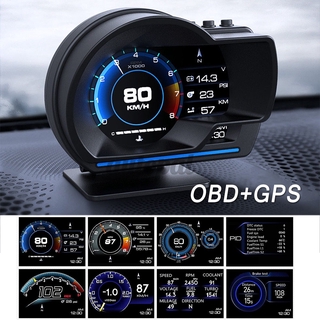 OBD2 HUD Multi Gauge Boost Scan Head-Up Display Car Turbine Pressure Oil Temp