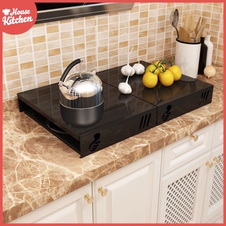 Gas Cooker Cover-up Kitchen Shelf Oven Rack Cooker Panel Microwave Bracket Stainless Steel Stove Cover
