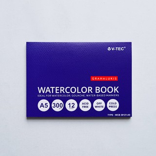 V-Tec Watercolor Book A5 300gsm Coldpressed