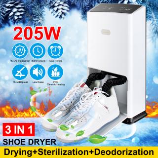 (3 in 1,Drying + Sterilization + Deodorization) 205W Shoe Dryer Shoe Warmer Baking Heater Household UV Disinfection