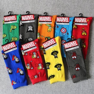 Marvel Funny Cute Superhero Cartoon Combed Cotton Unisex Sock