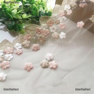 InterFunFact Lucia Crafts 1Y/Lot 18Cm Embroidered Golden Thread Net Cloth Lace Fabric Trim