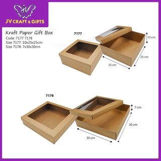 Kraft Box With Transparent Window/Event Party Supplies Gift Craft Handmade Bridesmaids Box/ 7177 7178