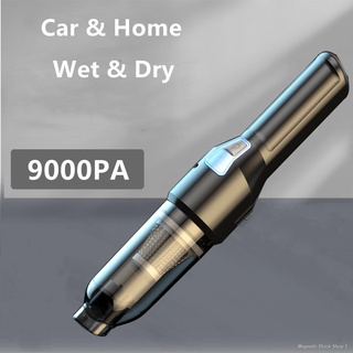 【The spot】120W 9000pa Portable Car Home Vacuum Cleaner Wet & Dry Handheld Suction Wireless Rechargeable Cleaner