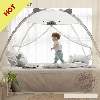 [BEBEDECO] Tent type one touch mosquito net bed available / teddy with cover / baby kid toddler SG202007071