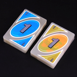 【Ready Stock】Card Game UNO H2O Waterproof Clear Game Transparent Playing Card