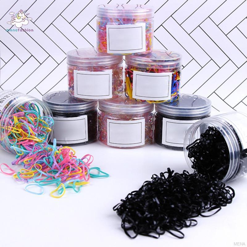 500/1000PCS Colorful Elastic Bands Hair Accessories
