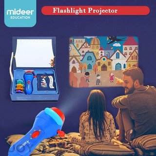 Mini Projector Torch Light-up 3D Toys Children Kids Sleeping Stories Perform Set