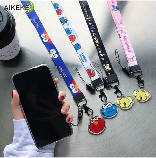 ♥Aikeke♥ Cute Cartoon Printing Neck Strap Lanyards iPhone Keys ID Card Mobile Phone Strap Hang Rope Charm Badge Holder