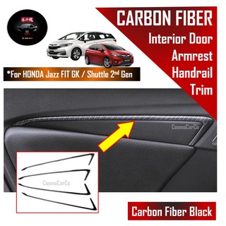 🔥SG SELLER🔥 Honda Jazz/Fit GK3 GK5 Shuttle Car Door Handrail Trim Interior Armrest Frame Carbon Fiber Accessories