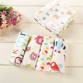 6Pcs Baby Cartoon Towels Handkerchief Bathing Feeding Washcloth Wipe Cloth