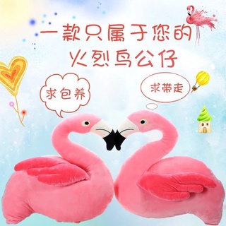 Doll/pillow/ragdoll▦♞✷Ins net red flamingo doll cute pink plush doll with couple pillow girl heart friend birthday gift