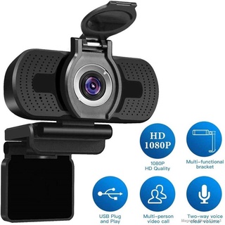Webcam with Mic for Pc and Laptop1080p HD Network Camera with Built-in Microphone Free Drive Usb with Lens Dust Cover An