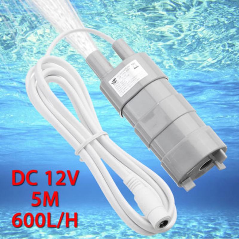 New DC 12V Solar Brushless Magnetic Submersible Water Pump 5M 600L/H Fish Pond