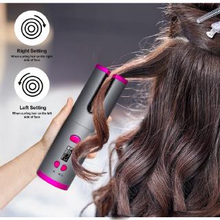 Cordless Automatic Hair Curler iron wireless Curling Iron USB Rechargeable Air Curler for Curls Waves LCD Display Ceramic Curly