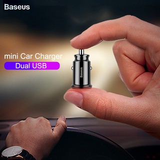 BASEUS Dual USB Universal Car Charger Smart Mini Car Charging iPhone Xiaomi