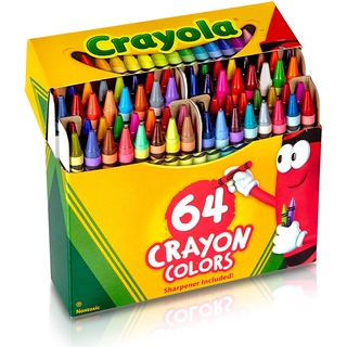 Crayola Crayons, Crayon Box - 64 pcs with sharpener / Jumbo 8 pcs