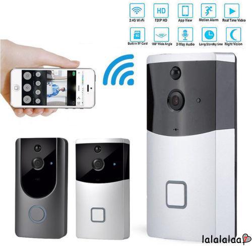 -Smart WiFi Doorbell Wireless IR Video Camera Intercom Record Home Security