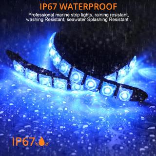 HE-Boat Bow LED Navigation Lights Deck Lights Stern Lights Courtesy Boat Light IP67 Waterproof Boat Dinghy Pontoon Kayak
