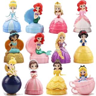 12pcs/set Surprise Gashapon Toy Princess Baby Dolls Capsule Princess Balls Elsa Anna Sofia Mermaid Belle Tangled Gift
