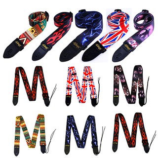 Alto Folk Printing Guitar Straps Thickened Folk Wooden Electric Bass Straps