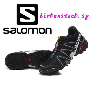【Ready Stock】 Salomon SPEEDCROSS PRO03 Black shoes with white edges Men's Trail Running Shoes Outdoor Hiking Shoes Sports Climbing Water Shoes Casual Shoes