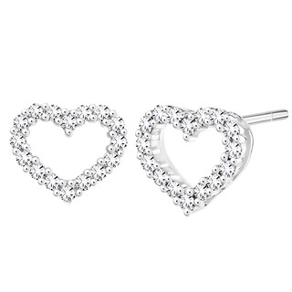 TAKA Jewellery Emotion Heart Diamond Earrings 18KW