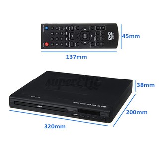 ™◙◎1080P HD 15W LCD DVD Player Compact Multi Region Video HDMI MP4 MP3 CD USB