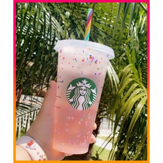 STARBUCKS Cup Colorful Changing Cup Venti 709ml