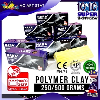 **Thailand No.1** Nara Professional Clay - Soft Polymer Clay 250/500 gram (En71 European Non Toxic)