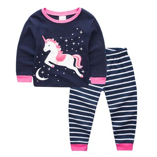 Unicorn House Kids Boys Girls Sleepwear Outfits Baby Nightwear 2pcs Pyjamas Set