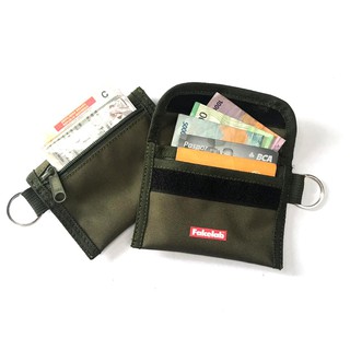 Fakelab Hanging Card Wallet Army Green Velcro And Zippers / Coin Card Wallet Hanging Neck / Sako
