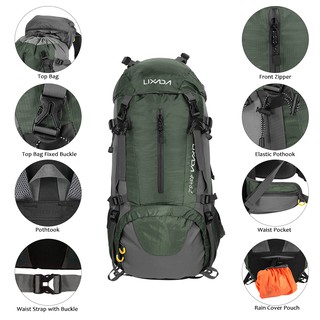 Lixada 50L Water Resistant Outdoor Sport Hiking Camping Travel Backpack Pack