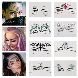 Adhesive Face Jewelry Eyeshadow Jewels Eye Gems Stickers 3D Crystal Tattoo
