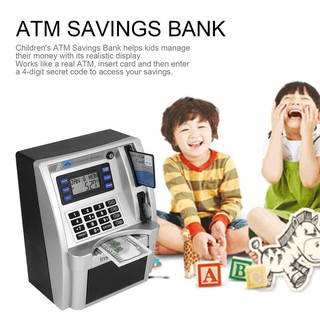 ^ ❤ATM Savings Bank Insert Bills Perfect for Kids Gift Own Personal Cash Point