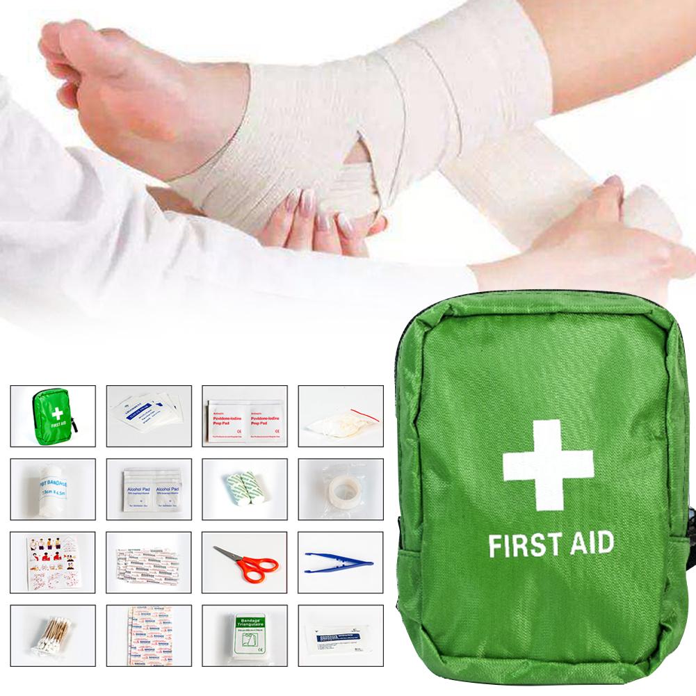 61pcs Survival Tool Oxford Cloth Medical Camping Home Mini Safe Outdoor Sport Portable Emergency Kit