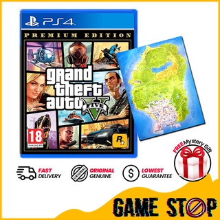 [CHEAPEST] PS4 GTA V Grand Theft Auto V 5 Premium Edition Chi/Eng Version FREE Physical World Map [PHYSICAL DISC]