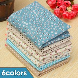 6 Pcs Home DIY Cotton Fabric For Sewing Quilting Patchwork Tissue Cloth 25*25cm