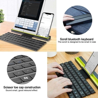 2021 Portable Folding Keyboard Ultra-thin Universal Wireless Bluetooth Keyboard for Windows / IOS / Android Tablet / Smartphone Use