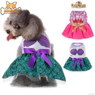 Pet Halloween Cosplay Costume Funny Cartoon Princess Dress + Hat Set For Dogs Cats