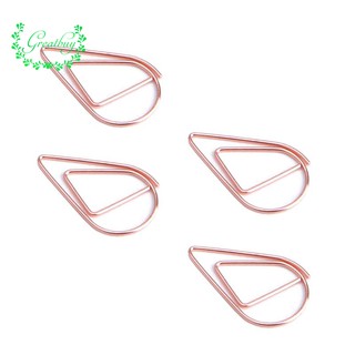 200 pcs Rose Gold Cute Paper Clips, Smooth Drop-Shaped Paper Clips for Office School Student(1 inch / 25mm)
