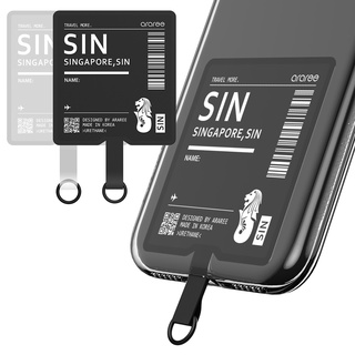 [Updated Black Color] New Singapore version Tag Holder Lanyard, Strap & Keyring Holder for Smartphone, Made In Korea