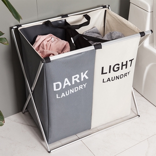 Storage Box Oxford Cloth Fabric Laundry Basket Foldable Large Dirty Clothes Storage Bucket Container Organizer Iron Stent Handheld Household Clothes Container