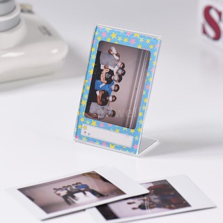3" L-shape Acrylic Photo Frame Transparent Mini Stand for Fujifilm Instax Mini 8 8+ 70 7s 90 25 26 50s 9 SP-1 SP-2 Film