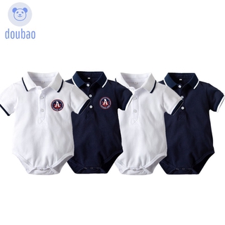 Baby Boys Cotton Rompers Fashion Short Sleeves Infant Jumpsuit