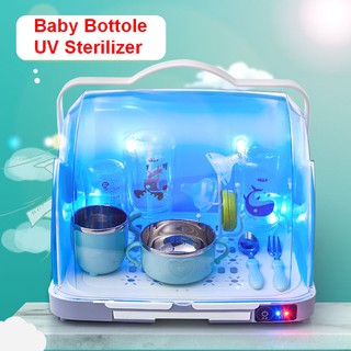 Baby Bottle Utensils UV Sterilizer Dryer Storage Box Milk Drying Rack For Baby