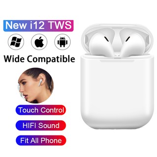 Original i12 TWS Earphone Touch Control Earbuds Bluetooth 5.0 Wireless Stereo Earphones With Mic