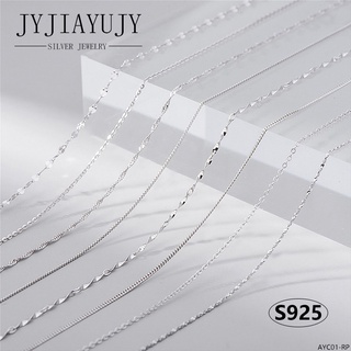 J&Y SILVER【In Stock】100% Sterling Silver S925 Necklace Chain Hypoallergenic 1MM Thin Different Design Women Jewelry Gift